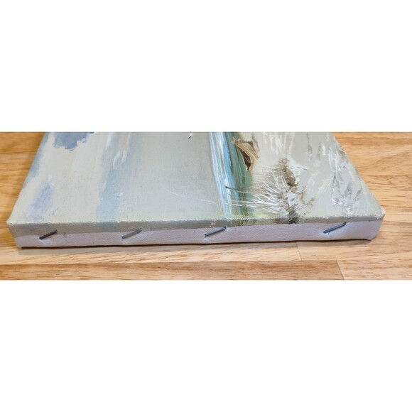 Painting "8x10" Beach, Seagull, Boat and Lighthouse Scene On Canvas-Jonson - Picture 5 of 7